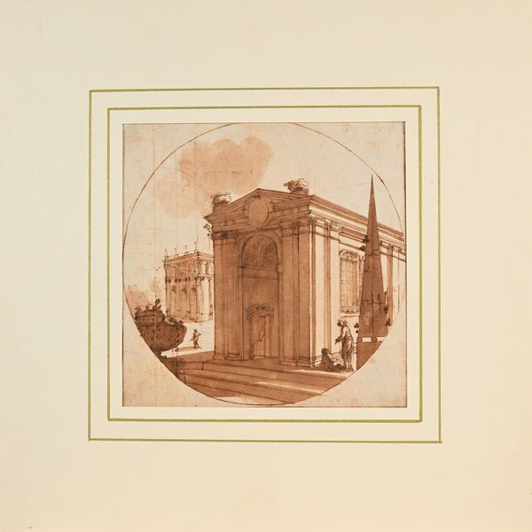 Scuola fiorentina del XVIII secolo : Studi di paesaggi e architetture  - Asta Disegni antichi - Associazione Nazionale - Case d'Asta italiane