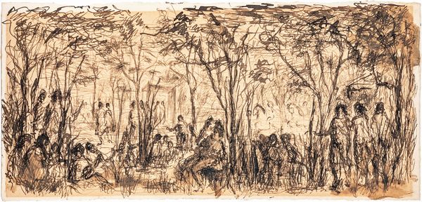 Scuola italiana del XIX secolo : Festa nella foresta  - Asta Disegni antichi - Associazione Nazionale - Case d'Asta italiane