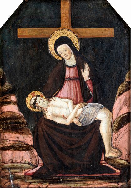 Francesco di Giovanni detto Francesco Botticini : Piet  - Asta Disegni antichi - Associazione Nazionale - Case d'Asta italiane