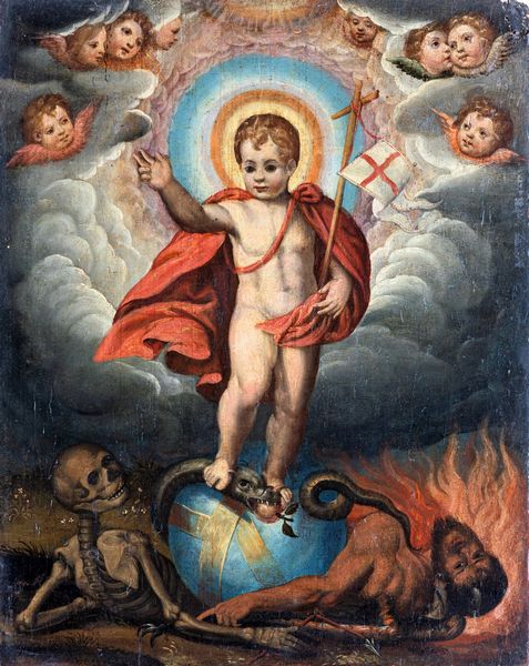 Scuola toscana del XVII secolo : Redentore infante  - Asta Disegni antichi - Associazione Nazionale - Case d'Asta italiane