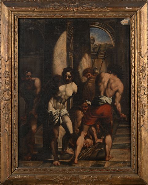 PITTORE DEL XVII SECOLO : Flagellazione di Cristo  - Asta Disegni antichi - Associazione Nazionale - Case d'Asta italiane