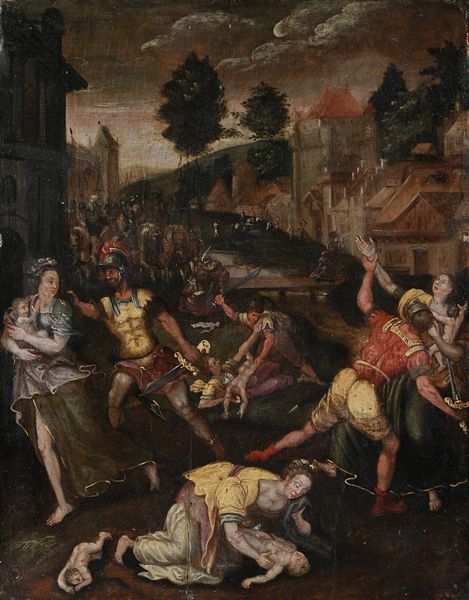 Scuola fiamminga del XVII secolo : Strage degli innocenti  - Asta Disegni antichi - Associazione Nazionale - Case d'Asta italiane