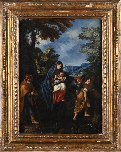 Lodovico Cardi detto il Cigoli , Attribuito a : Fuga in Egitto  - Asta Disegni antichi - Associazione Nazionale - Case d'Asta italiane