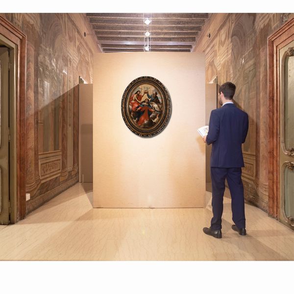 Bartolomeo Altomonte, Attribuito a : Incoronazione della Vergine  - Asta Disegni antichi - Associazione Nazionale - Case d'Asta italiane