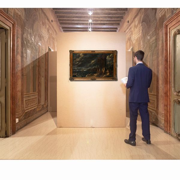 Bartolomeo Pedon, Attribuito a : Tempesta marina con rovine classiche  - Asta Disegni antichi - Associazione Nazionale - Case d'Asta italiane