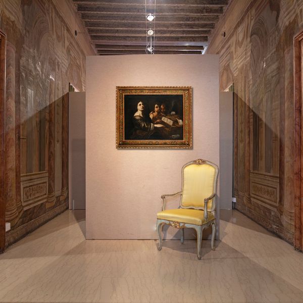 SCUOLA ROMANA DEL XVII SECOLO : Santa Cecilia  - Asta Disegni antichi - Associazione Nazionale - Case d'Asta italiane