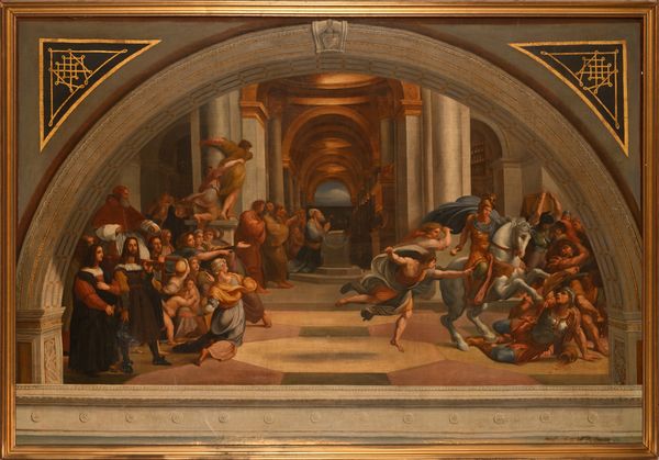 SCUOLA ROMANA DEL XIX SECOLO : Cacciata di Eliodoro dal Tempio, da Raffaello Sanzio  - Asta Disegni antichi - Associazione Nazionale - Case d'Asta italiane