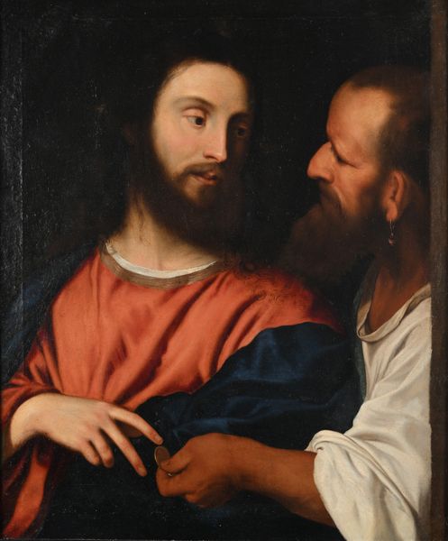 Scuola veneta del XVIII secolo : Cristo della moneta da Tiziano  - Asta Disegni antichi - Associazione Nazionale - Case d'Asta italiane