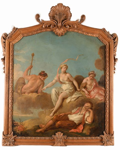 Scuola veneta del XVIII secolo : Coppia di scene mitologiche  - Asta Disegni antichi - Associazione Nazionale - Case d'Asta italiane