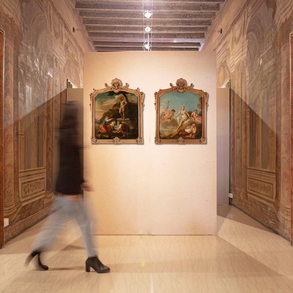 Scuola veneta del XVIII secolo : Coppia di scene mitologiche  - Asta Disegni antichi - Associazione Nazionale - Case d'Asta italiane
