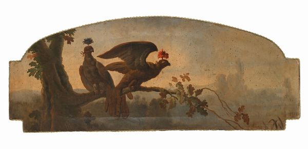 Scuola veneta del XVIII secolo : Coppia di falchi  - Asta Disegni antichi - Associazione Nazionale - Case d'Asta italiane