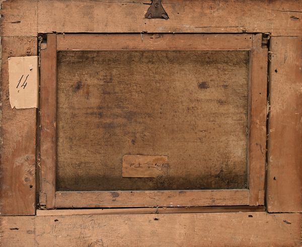 Michelangelo Cerquozzi, Attribuito a : Sosta dei viandanti nella campagna romana  - Asta Disegni antichi - Associazione Nazionale - Case d'Asta italiane