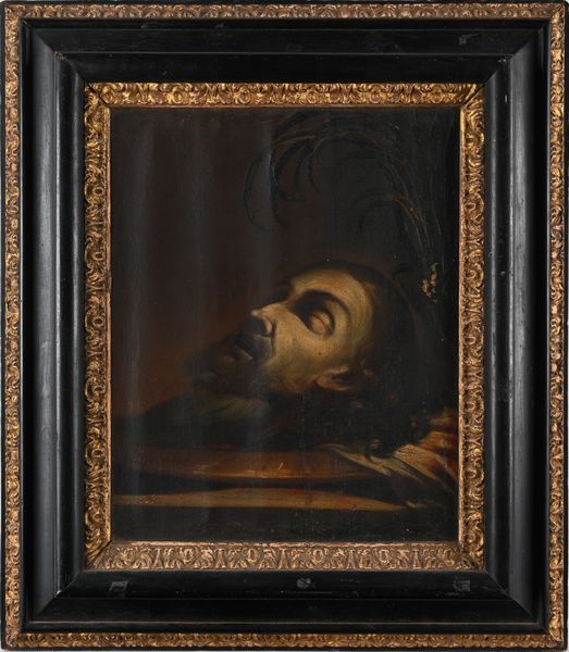 Scuola fiamminga del XVII secolo : Testa del Battista  - Asta Disegni antichi - Associazione Nazionale - Case d'Asta italiane