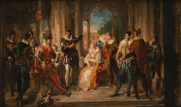 Francesco Podesti : bozzetto per Torquato Tasso legge la sua Gerusalemme liberata alla corte di Ferrara  - Asta Disegni antichi - Associazione Nazionale - Case d'Asta italiane