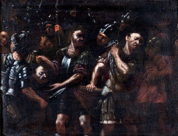 Scuola lombarda del XVIII secolo : Cattura di Cristo  - Asta Disegni antichi - Associazione Nazionale - Case d'Asta italiane