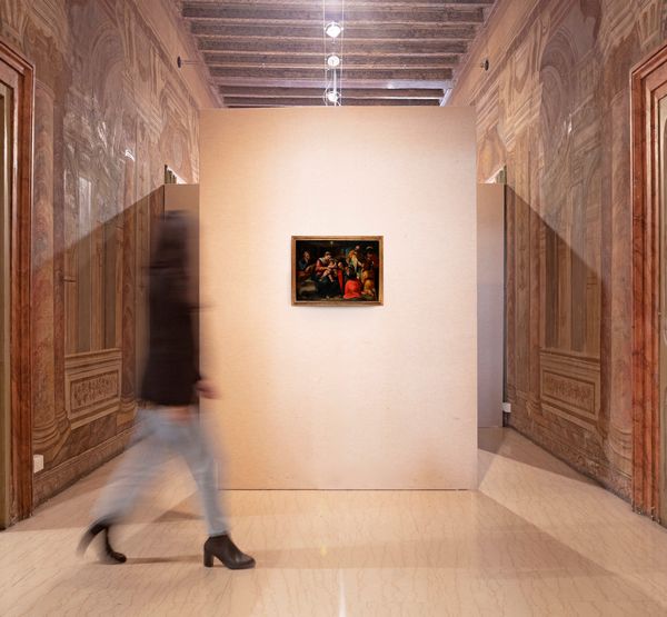 Scuola romana del XVIII secolo : La famiglia di Dario davanti Alessandro Magno  - Asta Disegni antichi - Associazione Nazionale - Case d'Asta italiane