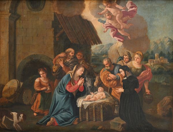 Scuola veneta del XVIII secolo : Nativit  - Asta Disegni antichi - Associazione Nazionale - Case d'Asta italiane