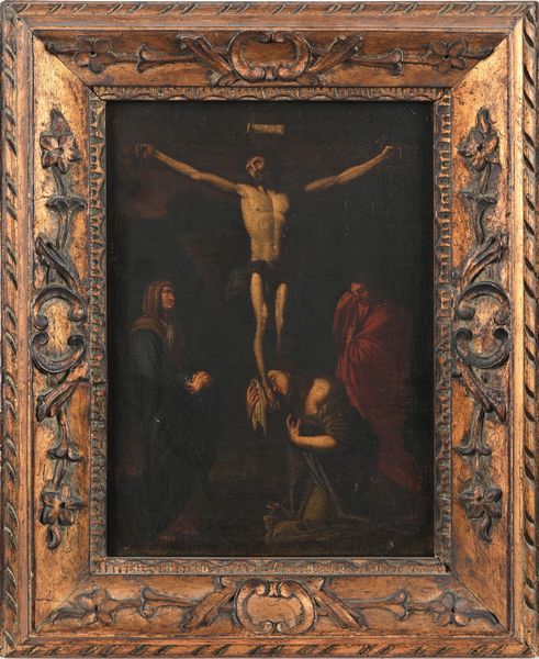 PITTORE DEL XVII SECOLO : Crocifissione di Cristo  - Asta Disegni antichi - Associazione Nazionale - Case d'Asta italiane
