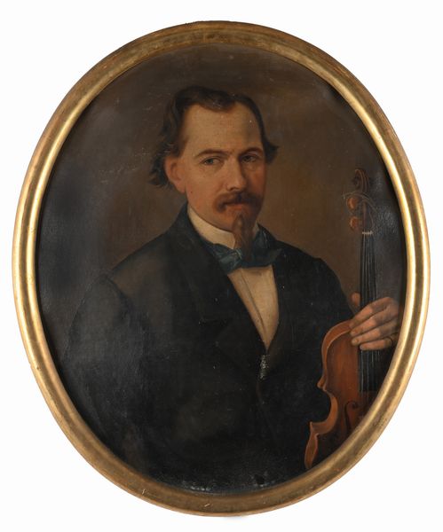 Scuola italiana del XIX secolo : Ritratto di violinista  - Asta Disegni antichi - Associazione Nazionale - Case d'Asta italiane