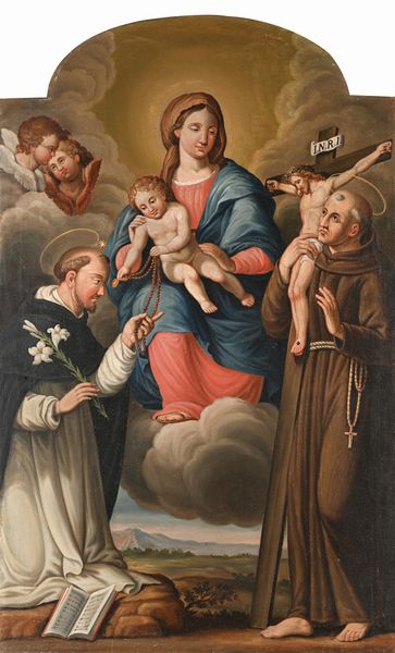 Scuola italiana della fine del XIX secolo : Madonna con bambino e santi  - Asta Disegni antichi - Associazione Nazionale - Case d'Asta italiane