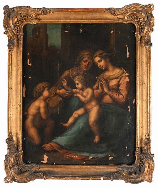 Raffaello Sanzio, copia da : Madonna del Divino Amore  - Asta Disegni antichi - Associazione Nazionale - Case d'Asta italiane
