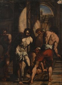 PITTORE DEL XVII SECOLO - Flagellazione di Cristo