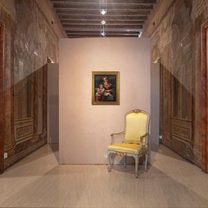 SCUOLA TOSCANA DEL XV SECOLO : Madonna con Bambino e San Giovannino del XV secolo  - Asta Disegni antichi - Associazione Nazionale - Case d'Asta italiane