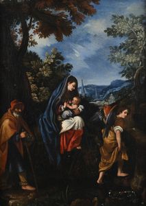 Lodovico Cardi detto il Cigoli , Attribuito a - Fuga in Egitto