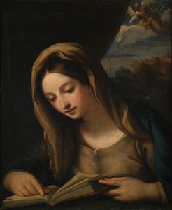 Carlo Maratti, e aiuti - Madonna con libro