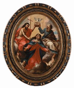 Bartolomeo Altomonte, Attribuito a : Incoronazione della Vergine  - Asta Disegni antichi - Associazione Nazionale - Case d'Asta italiane