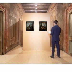Philipp Peter Roos : Coppia di paesaggi con pastori e armenti  - Asta Disegni antichi - Associazione Nazionale - Case d'Asta italiane
