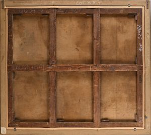 Herman  van Swanevelt : Paesaggio boschivo con Meleagro che mostra a Atlanta la testa del Cinghiale Calidonio  - Asta Disegni antichi - Associazione Nazionale - Case d'Asta italiane