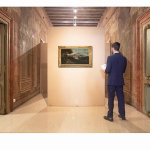 Andrea Locatelli : Paesaggio lacustre  - Asta Disegni antichi - Associazione Nazionale - Case d'Asta italiane