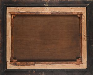 Scuola romana del XVIII secolo : Veduta con la piazza di Santa Maria Maggiore  - Asta Disegni antichi - Associazione Nazionale - Case d'Asta italiane