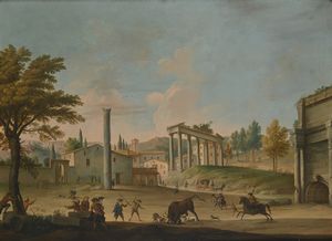 Pietro Fabris - Tauromachia a Roma