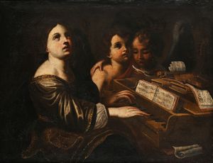 SCUOLA ROMANA DEL XVII SECOLO - Santa Cecilia