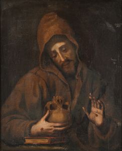 SCUOLA ROMANA DEL XVII SECOLO - San Francesco orante
