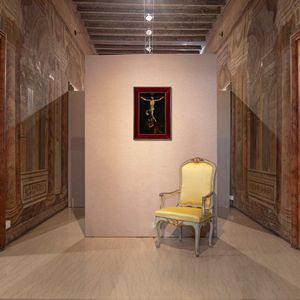 PITTORE DEL XVIII SECOLO : Cristo in croce con la Maddalena  - Asta Disegni antichi - Associazione Nazionale - Case d'Asta italiane