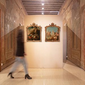 Scuola veneta del XVIII secolo : Coppia di scene mitologiche  - Asta Disegni antichi - Associazione Nazionale - Case d'Asta italiane