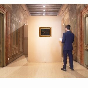 Michelangelo Cerquozzi, Attribuito a : Sosta dei viandanti nella campagna romana  - Asta Disegni antichi - Associazione Nazionale - Case d'Asta italiane