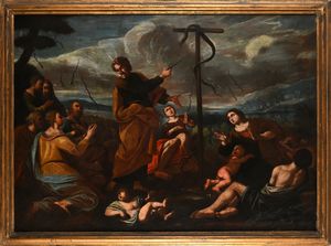 Nicolò De Simone : Mos scaccia i serpenti  - Asta Disegni antichi - Associazione Nazionale - Case d'Asta italiane