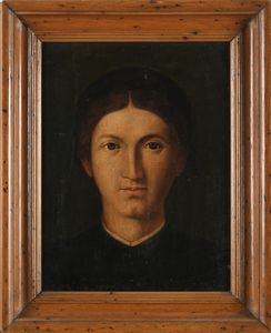 Scuola italiana del XIX secolo : Ritratto di giovane uomo, da Lorenzo Lotto  - Asta Disegni antichi - Associazione Nazionale - Case d'Asta italiane