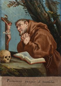 PITTORE DEL XVIII SECOLO - Franciscus pauper et humilis