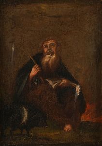 Scuola veneta del XVIII secolo - Santo in preghiera