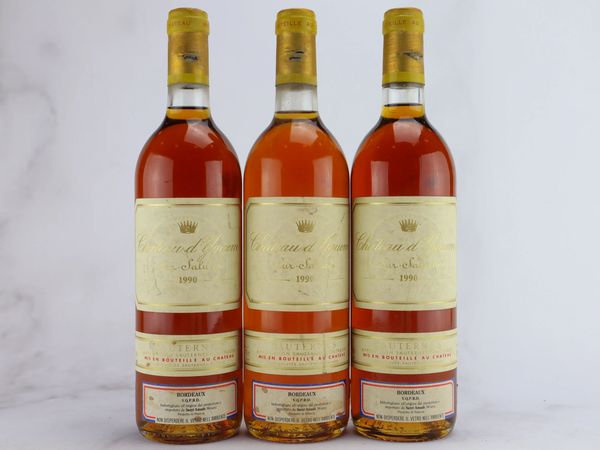 Ch&acirc;teau d&rsquo;Yquem 1990  - Asta ALCHIMIA - Vini Pregiati e da Collezione - Associazione Nazionale - Case d'Asta italiane