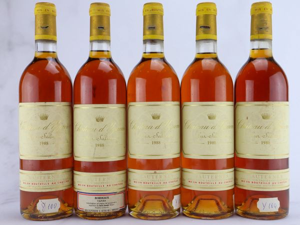 Ch&acirc;teau d&rsquo;Yquem 1988  - Asta ALCHIMIA - Vini Pregiati e da Collezione - Associazione Nazionale - Case d'Asta italiane