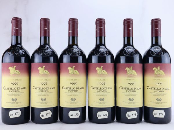 L&rsquo;Apparita Castello di Ama 1995  - Asta ALCHIMIA - Vini Pregiati e da Collezione - Associazione Nazionale - Case d'Asta italiane