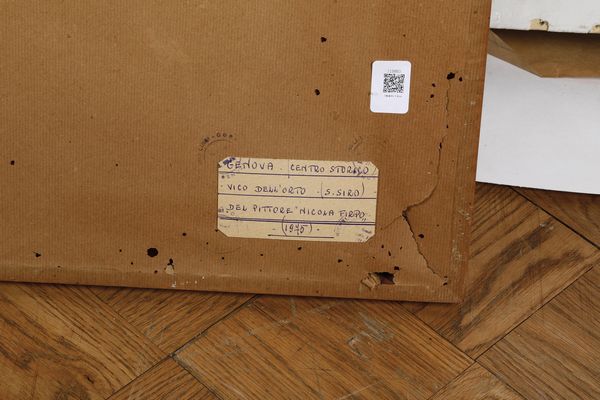 Nicola Firpo : Genova, Vico dell'orto  - Asta Dipinti del XIX e XX secolo - Associazione Nazionale - Case d'Asta italiane