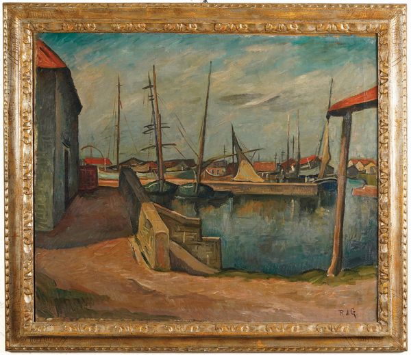 Raffaele De Grada : Veduta di porto  - Asta Dipinti del XIX e XX secolo - Associazione Nazionale - Case d'Asta italiane