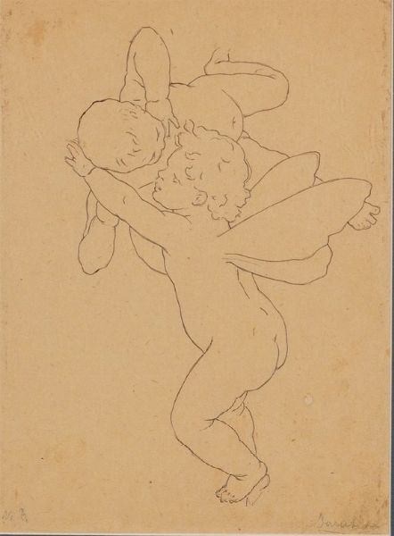 Nicolò Barabino : Angeli  - Asta Dipinti del XIX e XX secolo - Associazione Nazionale - Case d'Asta italiane